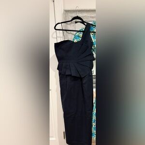 Elegant Navy Cielo One-Shoulder Dress - NWT